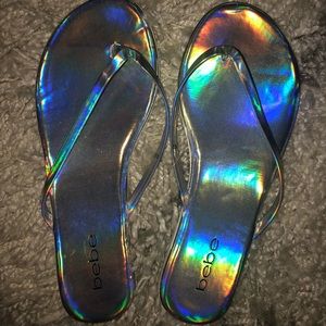 SALE: Bebe Ilistra Metallic Flats